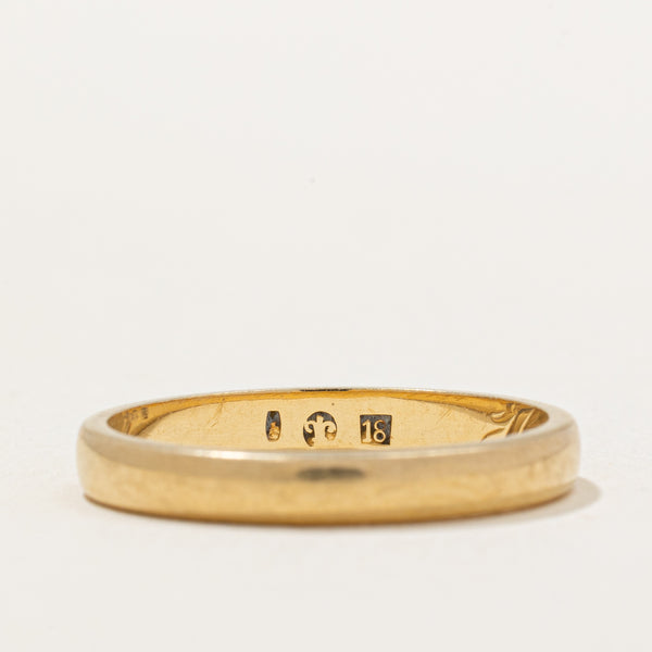 Antique Swiss Hallmarked 18k Yellow Gold Band | SZ 8 |