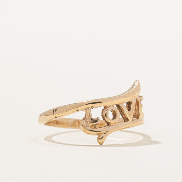 10k Yellow Gold Love Ring | SZ 6 |