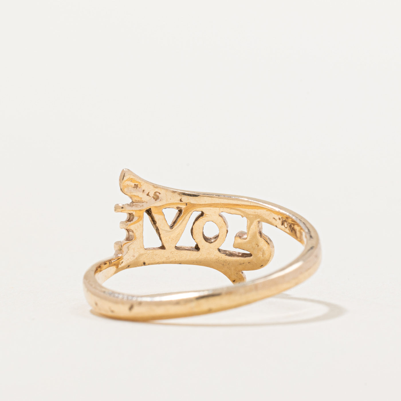 10k Yellow Gold Love Ring | SZ 6 |