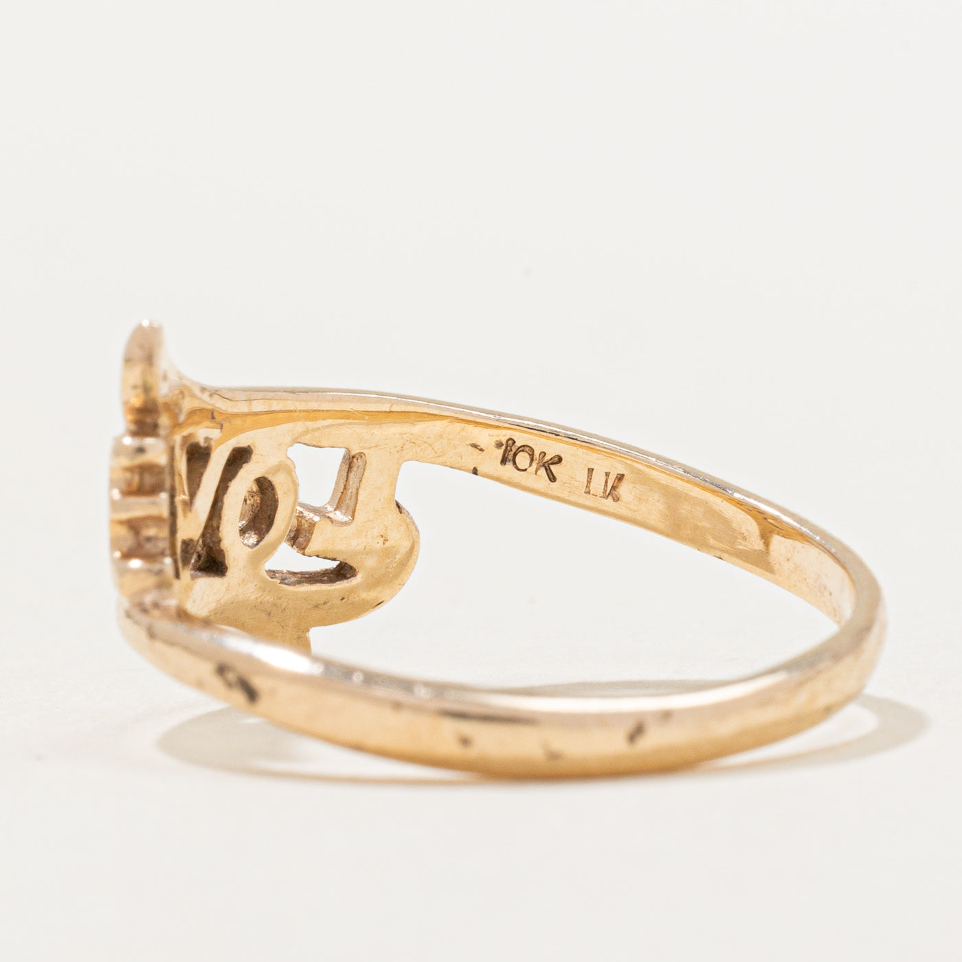 10k Yellow Gold Love Ring | SZ 6 |