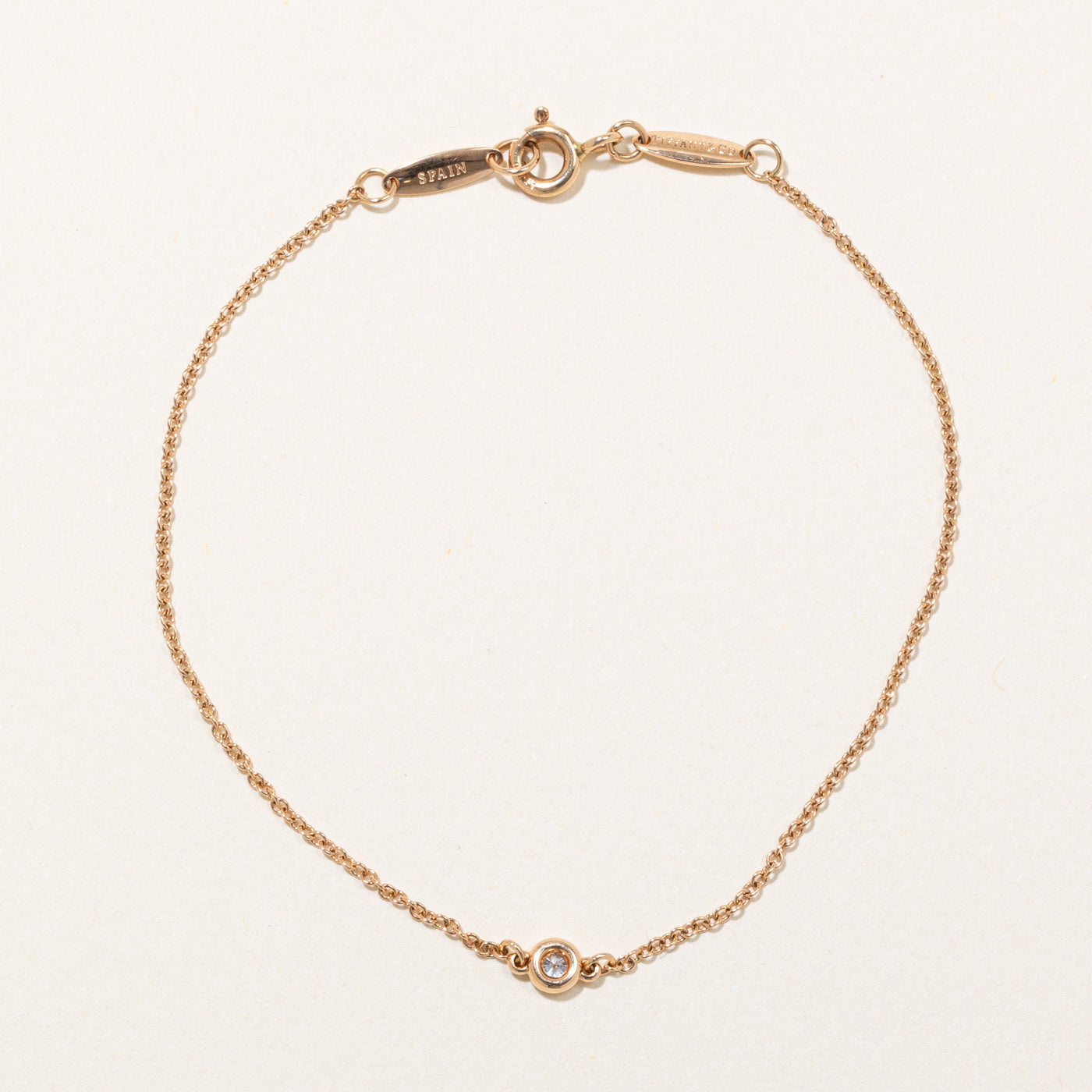 'Tiffany & Co' Elsa Peretti Diamonds By The Yard Bracelet | 0.07ct | 7" |