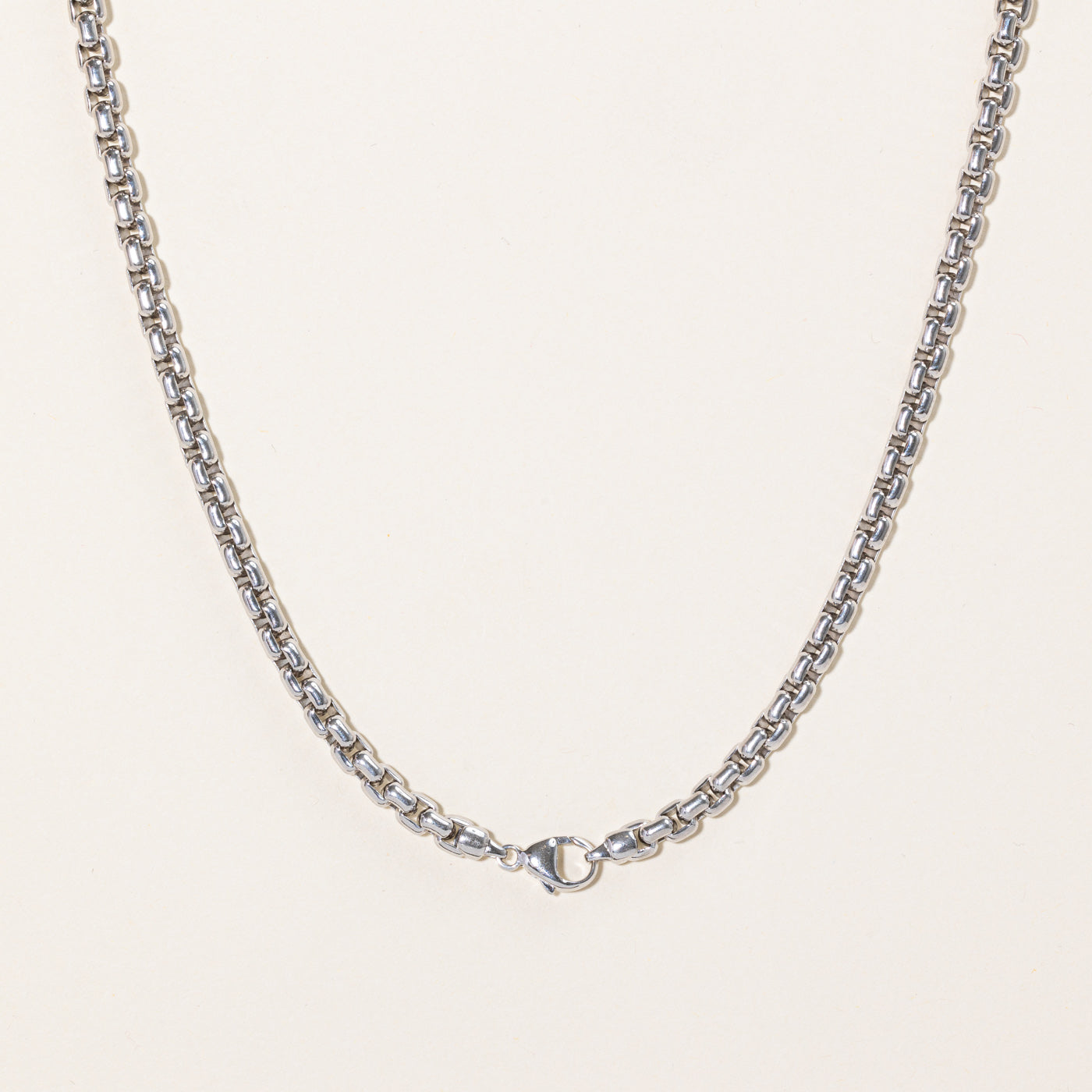 'Tiffany & Co' 18k White Gold Square Link Chain | 20" |