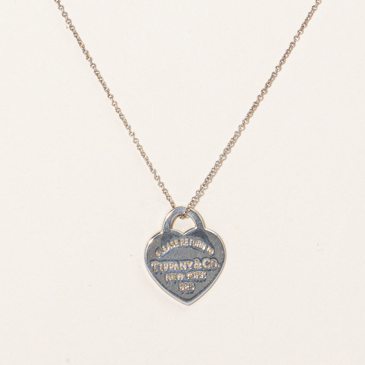 'Tiffany & Co' Tiffany Blue Small Heart Tag Pendant | 16" |