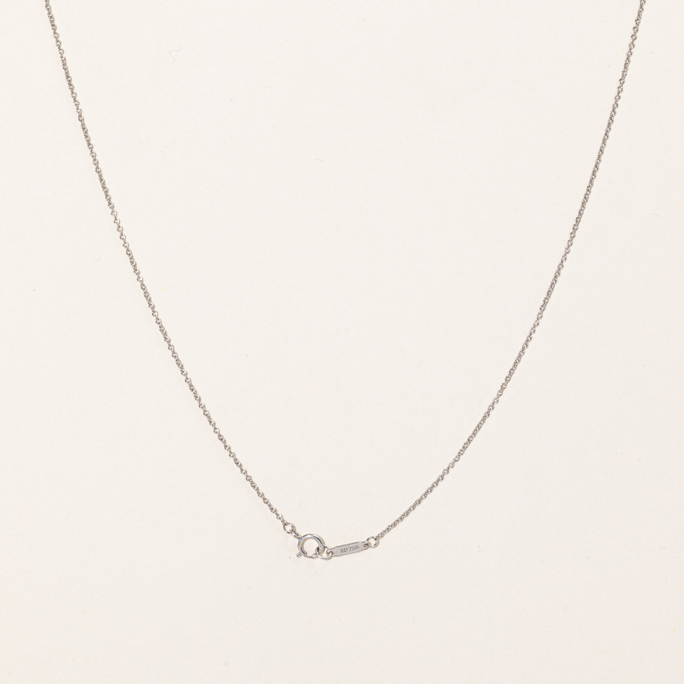 'Tiffany & Co' 18k White Gold Chain | 18" |