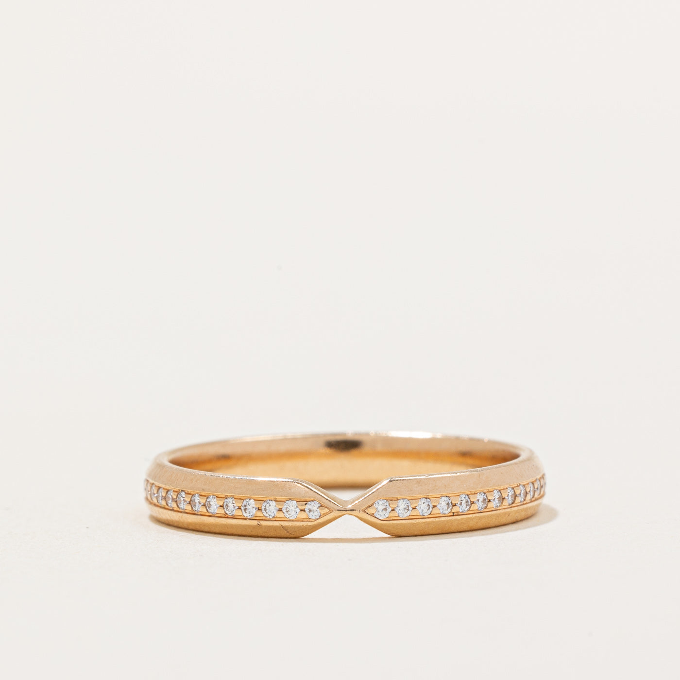 'Tiffany & Co' The Tiffany Setting Diamond Nesting Narrow Band Ring | 0.17ctw | SZ 7.25 |