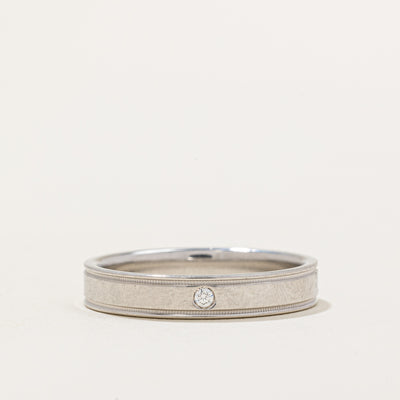'Tiffany & Co' Double Milgrain Essential Band Ring | 0.01ct | SZ 8.75 |
