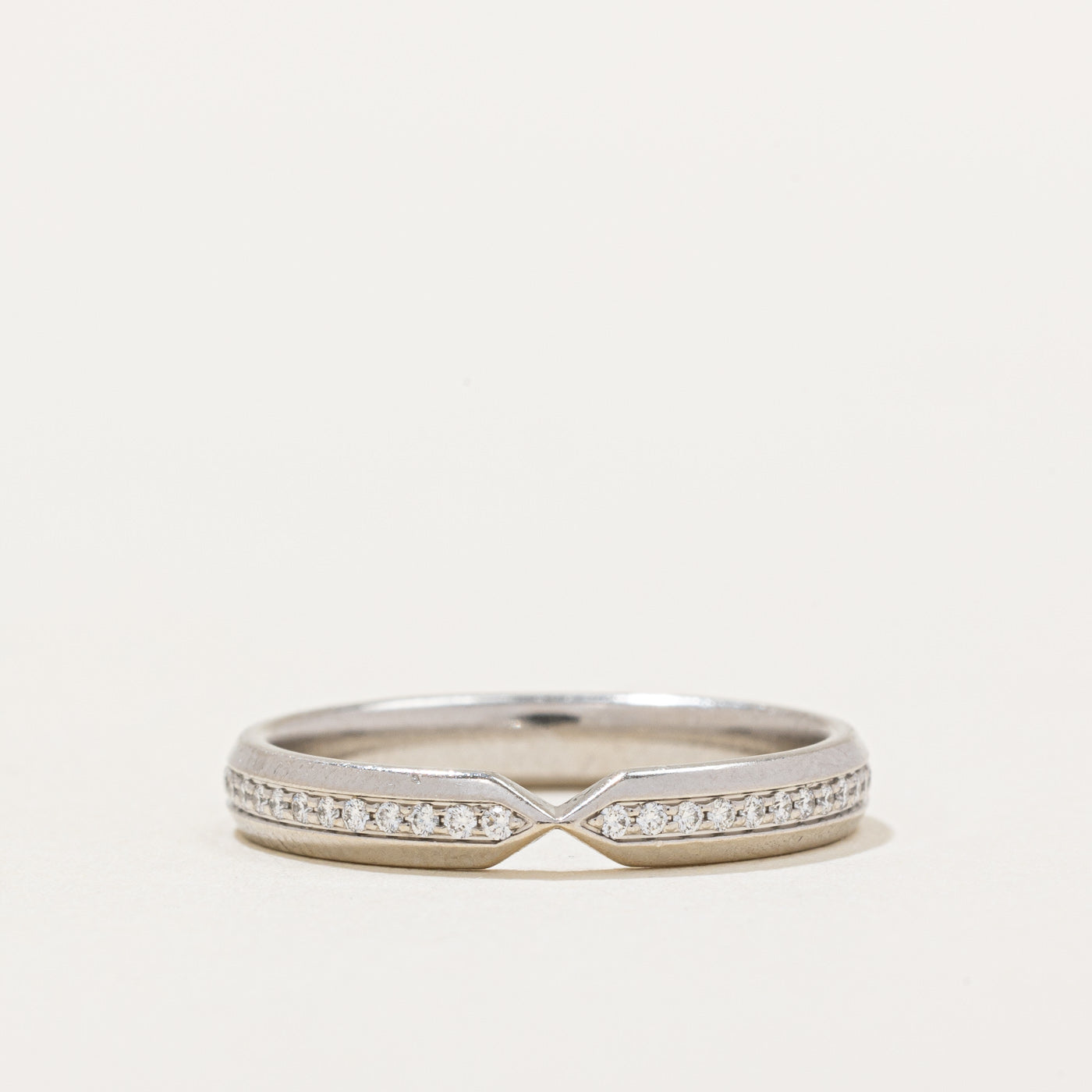 'Tiffany & Co' The Tiffany Setting Diamond Nesting Narrow Band Ring | 0.17ctw | SZ 5.75 |