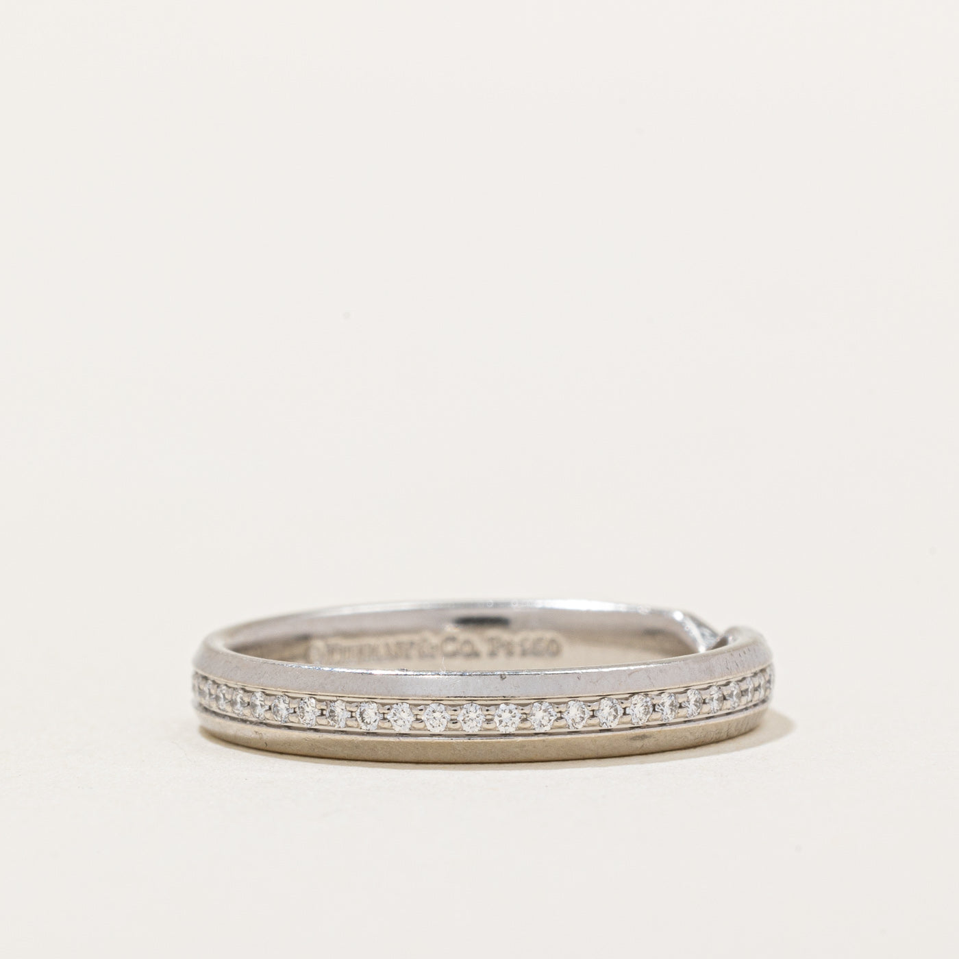 'Tiffany & Co' The Tiffany Setting Diamond Nesting Narrow Band Ring | 0.17ctw | SZ 5.75 |