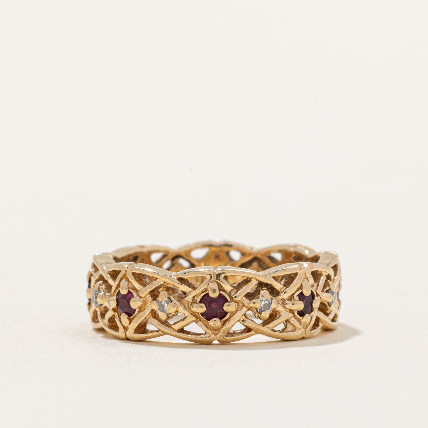 'Givenchy' Ruby & Diamond Ring | 0.54ctw, 0.08ctw | SZ 6 |