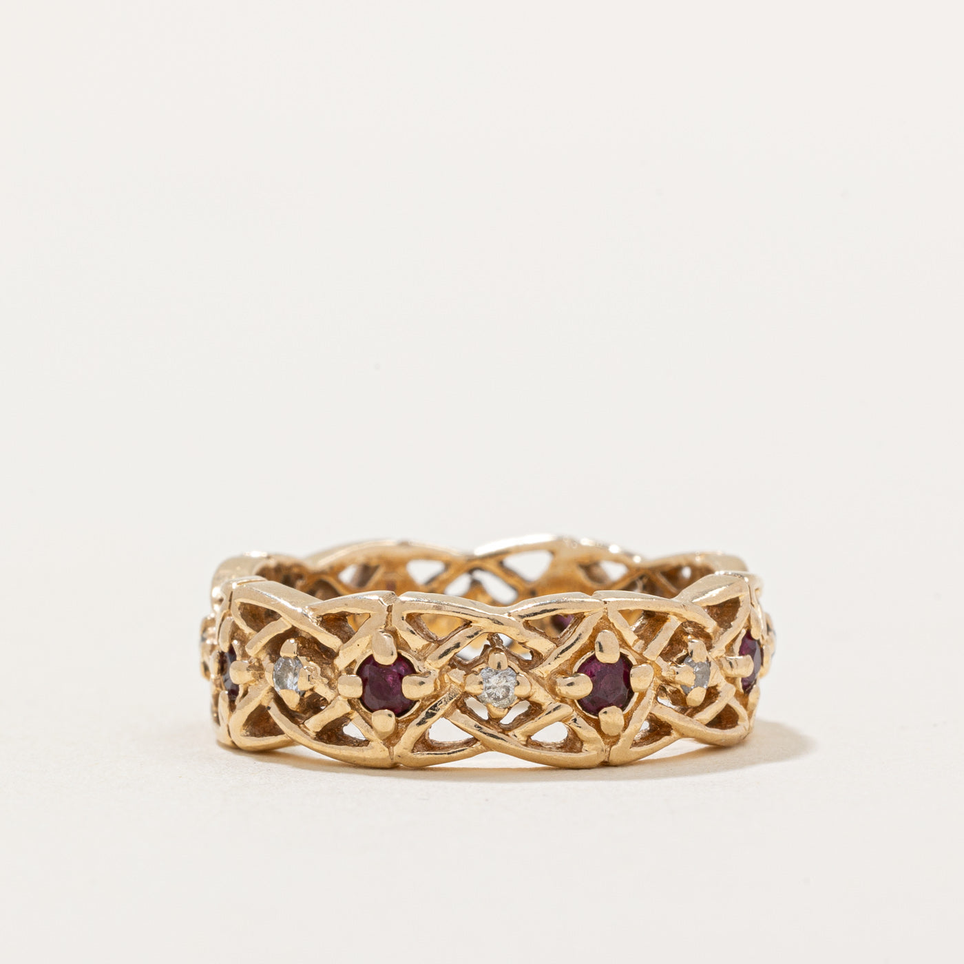 'Givenchy' Ruby & Diamond Ring | 0.54ctw, 0.08ctw | SZ 6 |