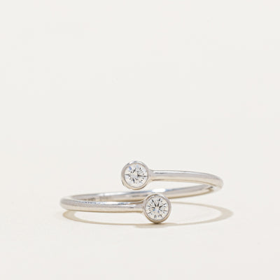 'Tiffany & Co' Elsa Peretti Diamond Hoop Ring | 0.10ctw | SZ 4.25 |