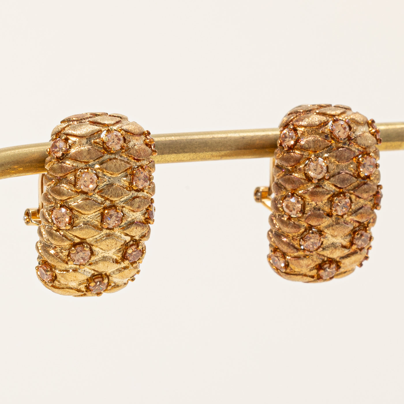 'De Paoli' Brown Zircon Earrings | 1.20ctw |