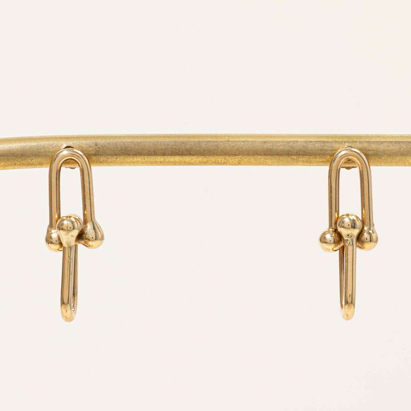 18k Yellow Gold Hardwear Inspired Earrings