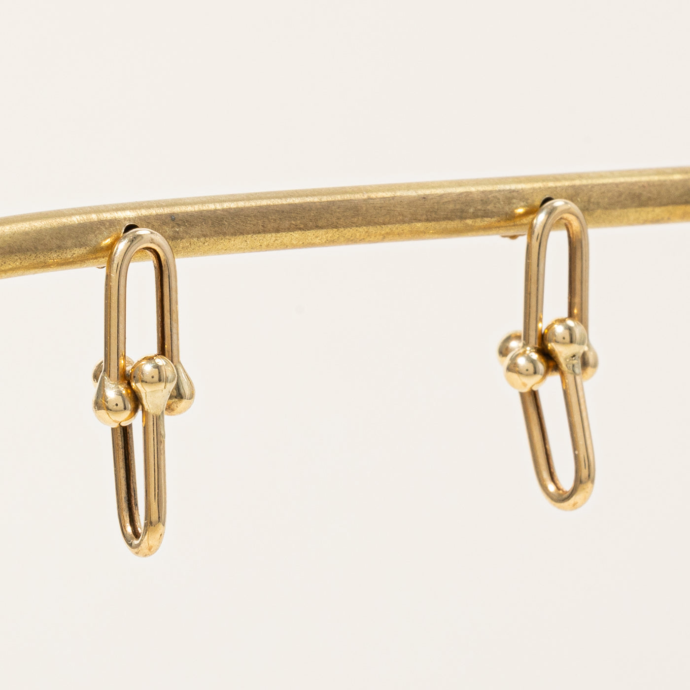 18k Yellow Gold Hardwear Inspired Earrings