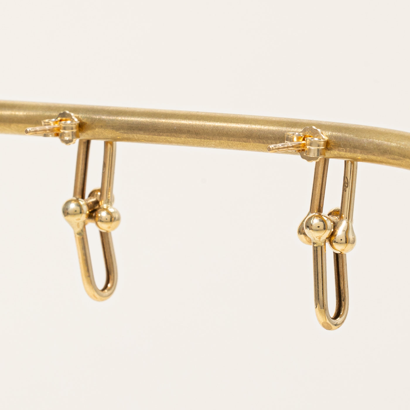 18k Yellow Gold Hardwear Inspired Earrings