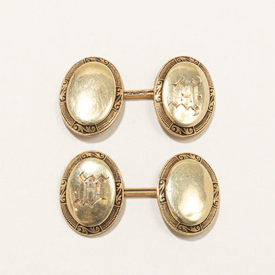 14k Yellow Gold Cufflinks