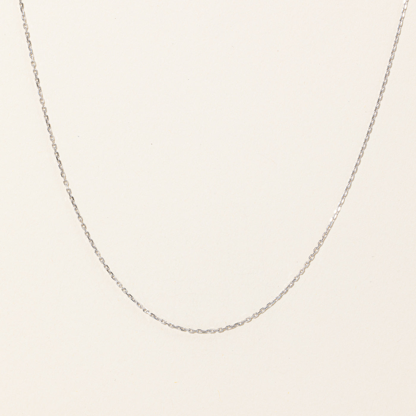 14k White Gold Rolo Chain | 16