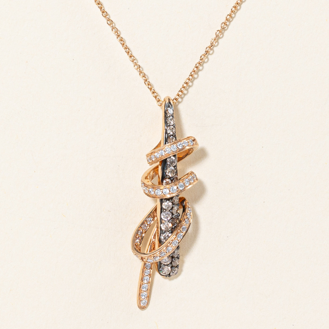 'Le Vian' Chocolate & Vanilla Diamond Pendant Necklace | 0.50ctw, 0.25ctw | 18" |