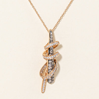 'Le Vian' Chocolate & Vanilla Diamond Pendant Necklace | 0.50ctw, 0.25ctw | 18