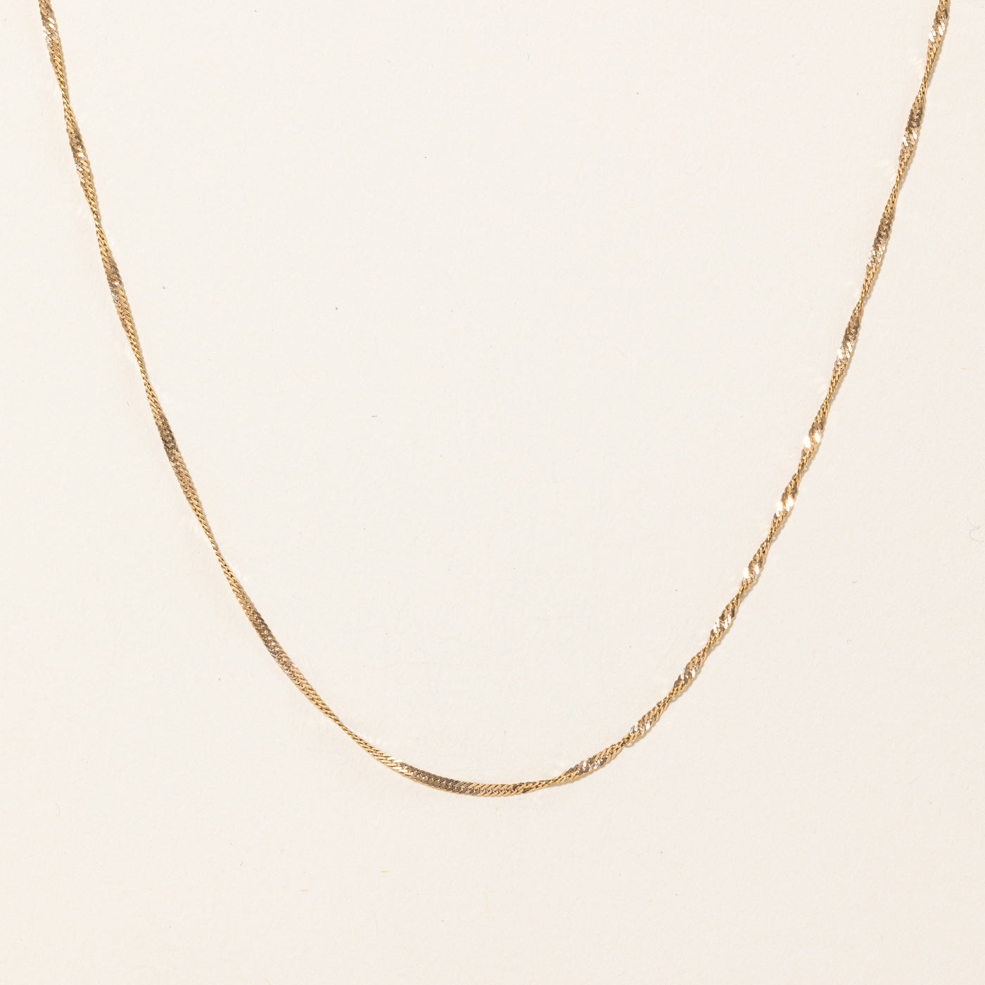 Chaîne corde en or jaune 14 carats | 18 pouces | 