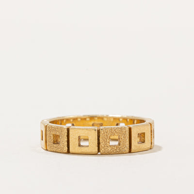 Italian 18k Yellow Gold Band | SZ 6.5 |