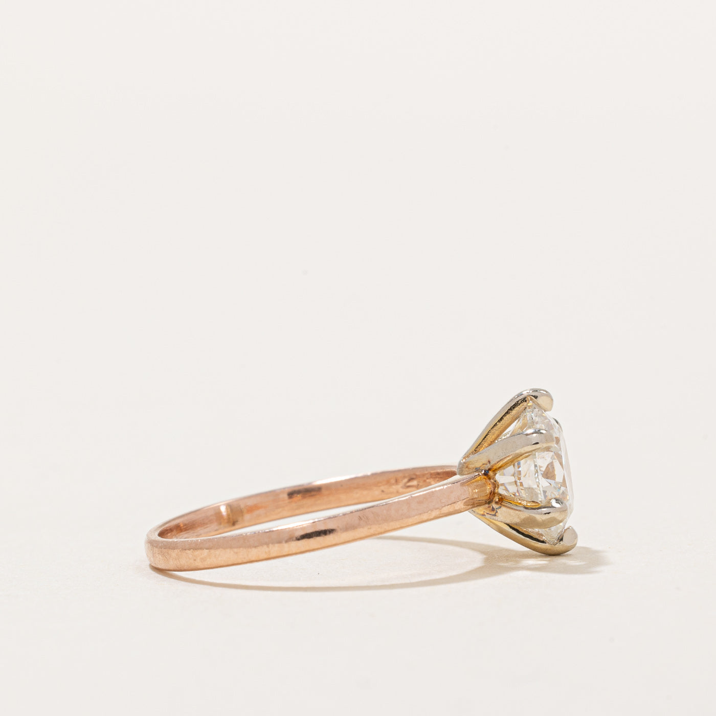 Bague de fiançailles solitaire en diamant | 1,45 ct I1 H/I | Taille 5,75 | 