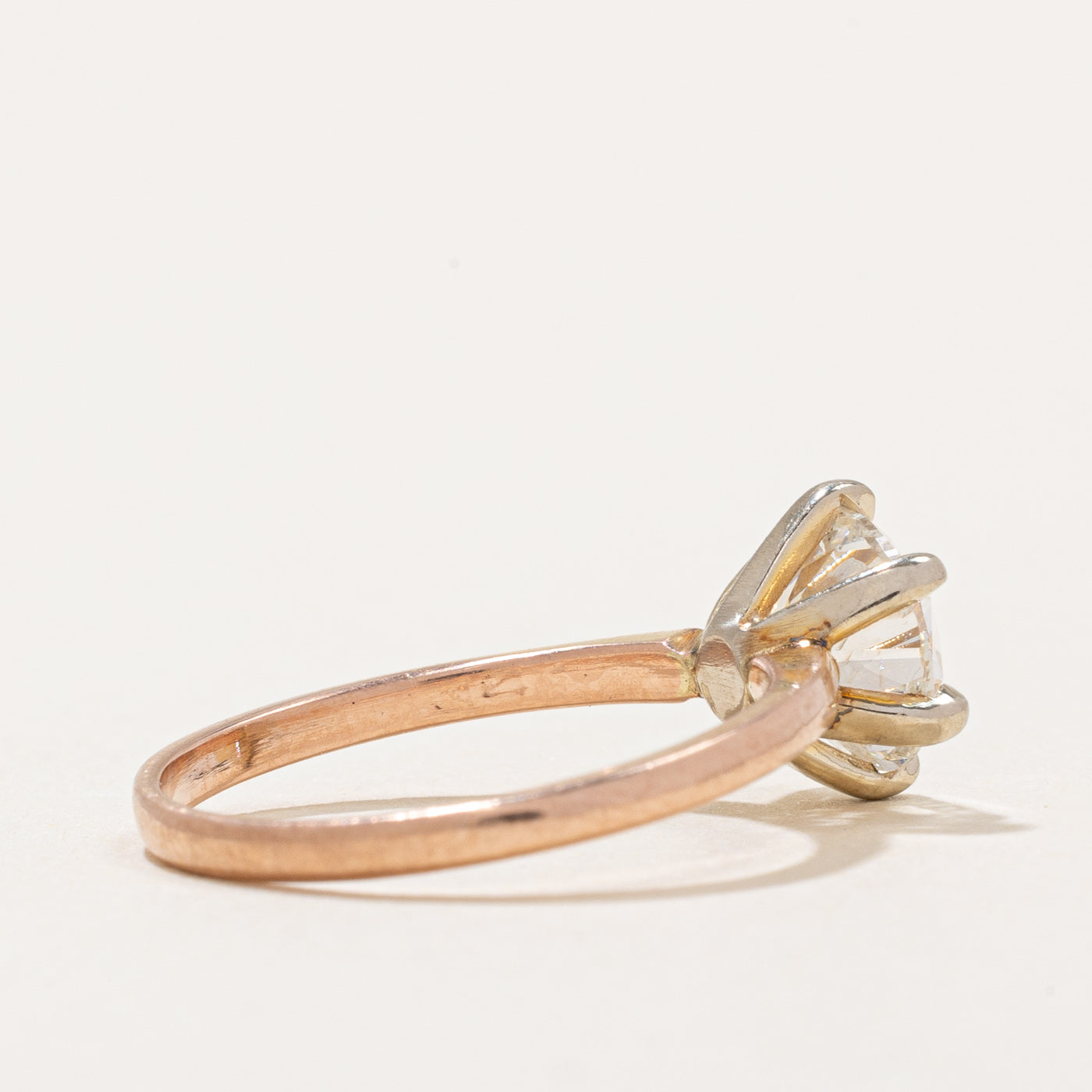 Bague de fiançailles solitaire en diamant | 1,45 ct I1 H/I | Taille 5,75 | 