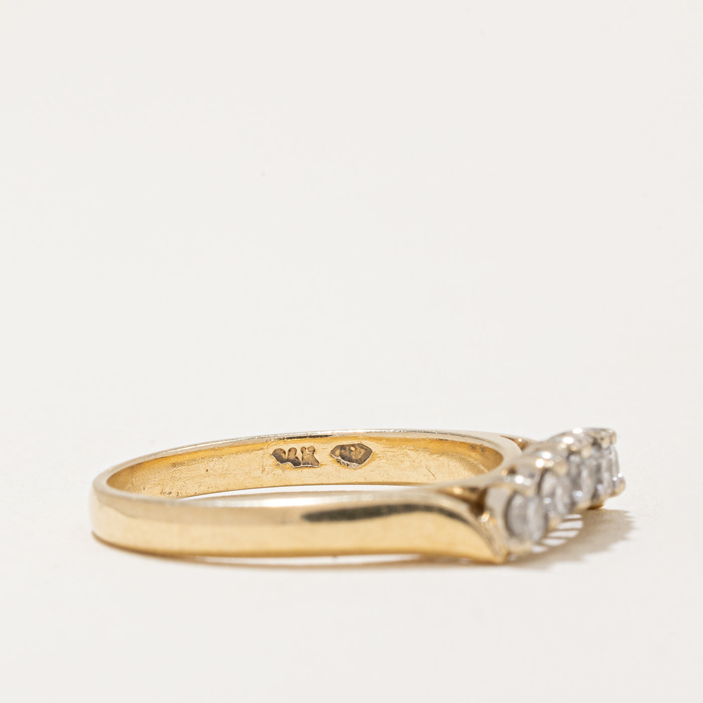 Bague contour en diamant | 0,24 ct | Taille 6,25 | 