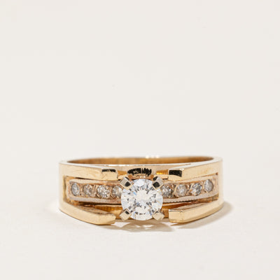 High Set Diamond Engagement Ring | 0.38ctw | SZ 5.5 |