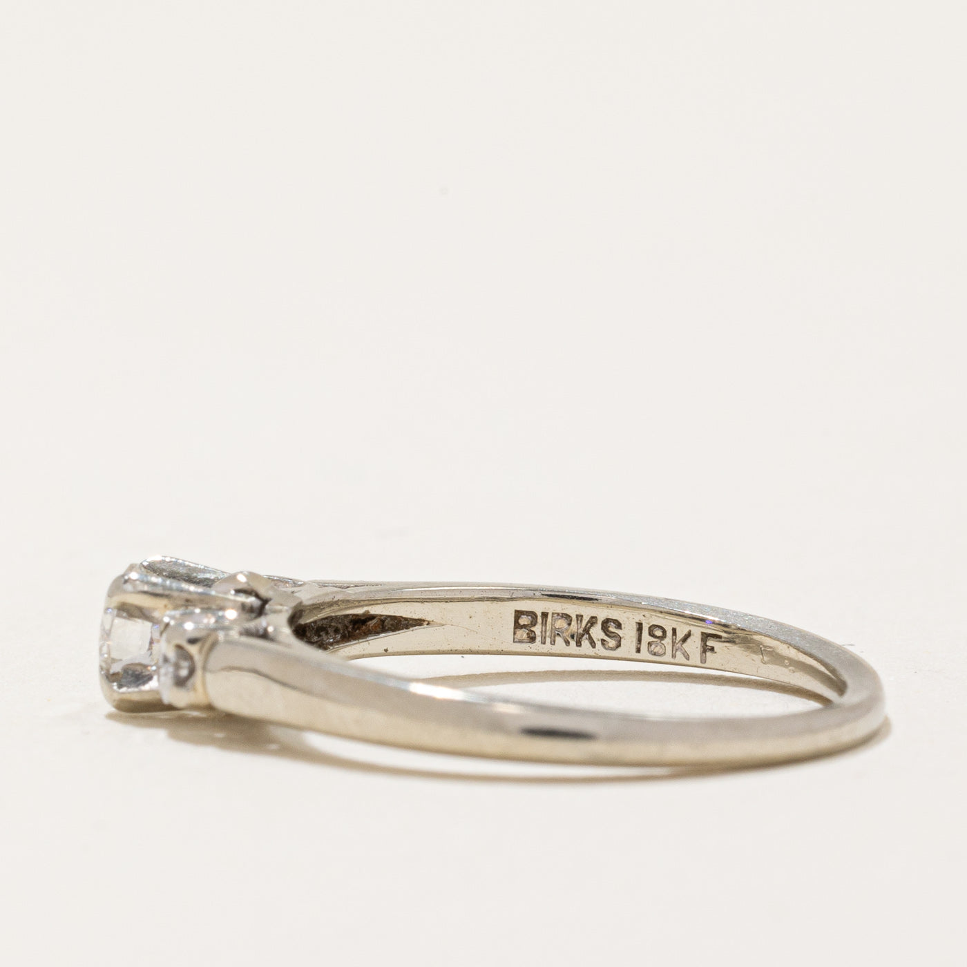 Bague en diamant Birks | 0,28 ct | Taille 4,75 | 
