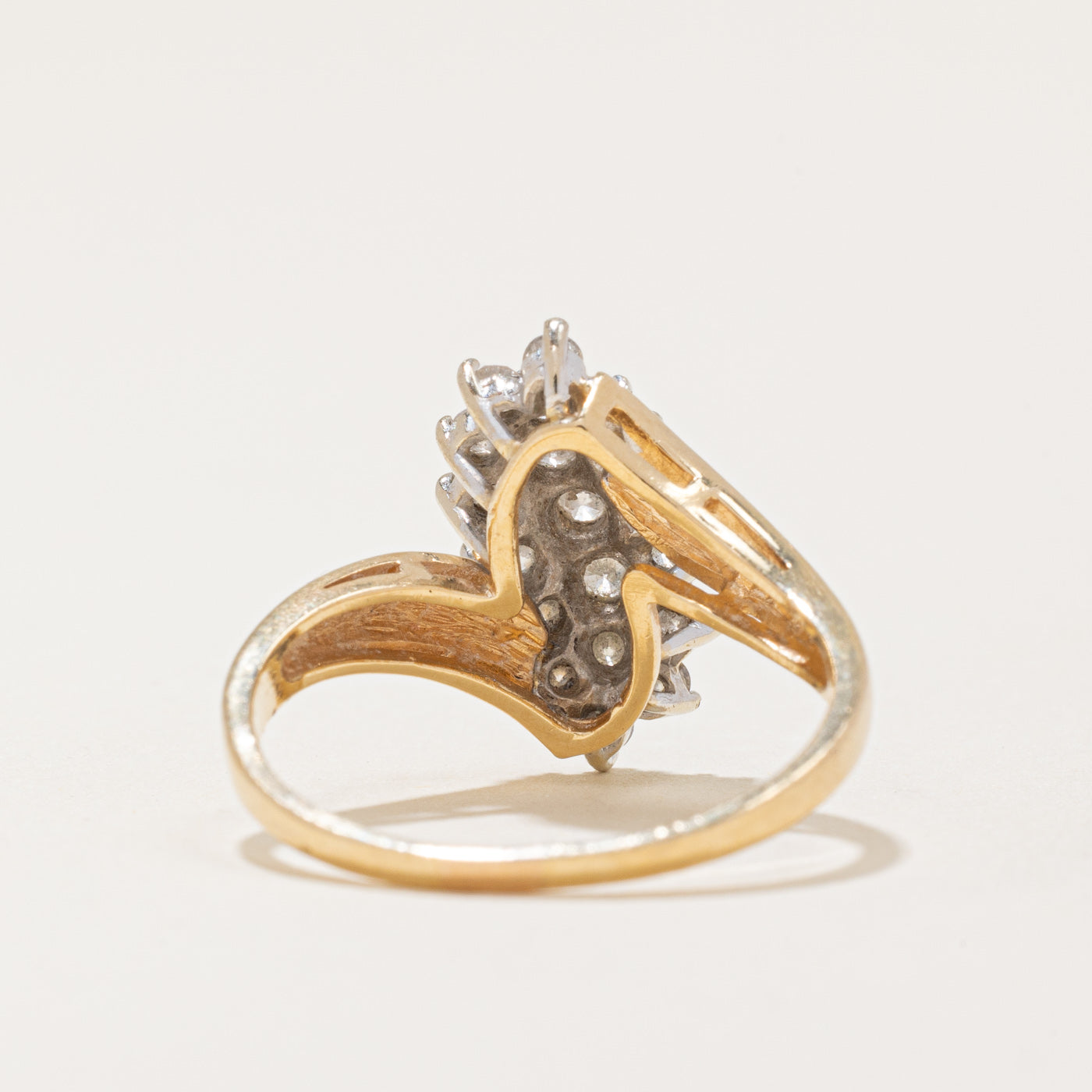Diamond Cluster Waterfall Ring | 0.85ctw | SZ 8 |
