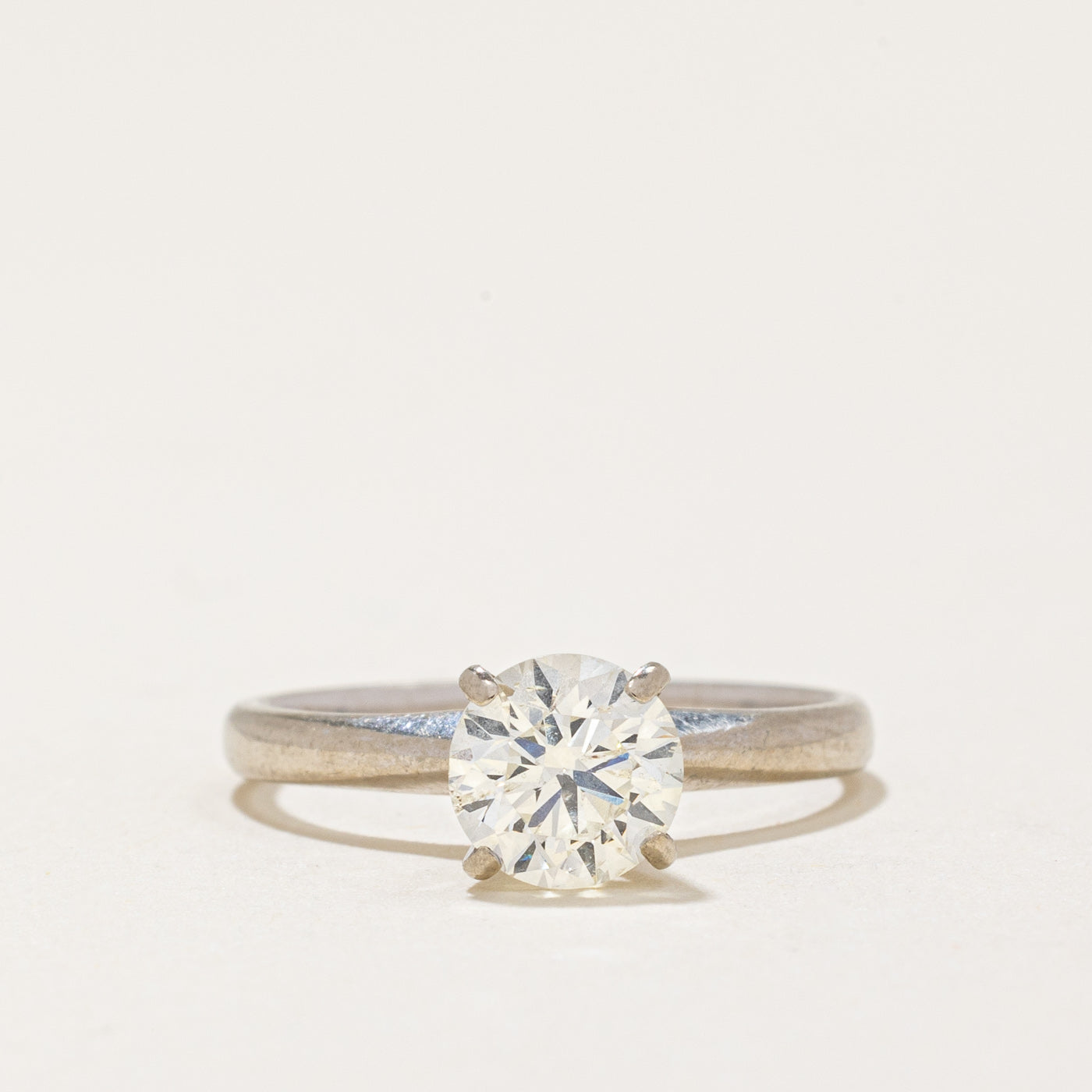 Cathedral Set Diamond Engagement Ring | 0.90ct I1 J | SZ 3.75 |