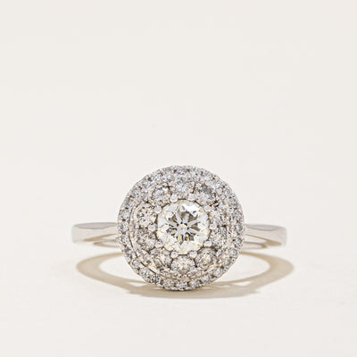 Pave Set Diamond Engagement Ring | 0.84ctw | SZ 3.75 |