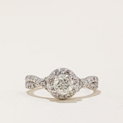 Diamond Halo Engagement Ring | 0.70ctw | SZ 5.5 |