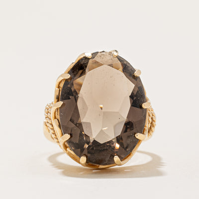 Smoky Quartz Cocktail Ring | 12.96ct | SZ 6.75 |