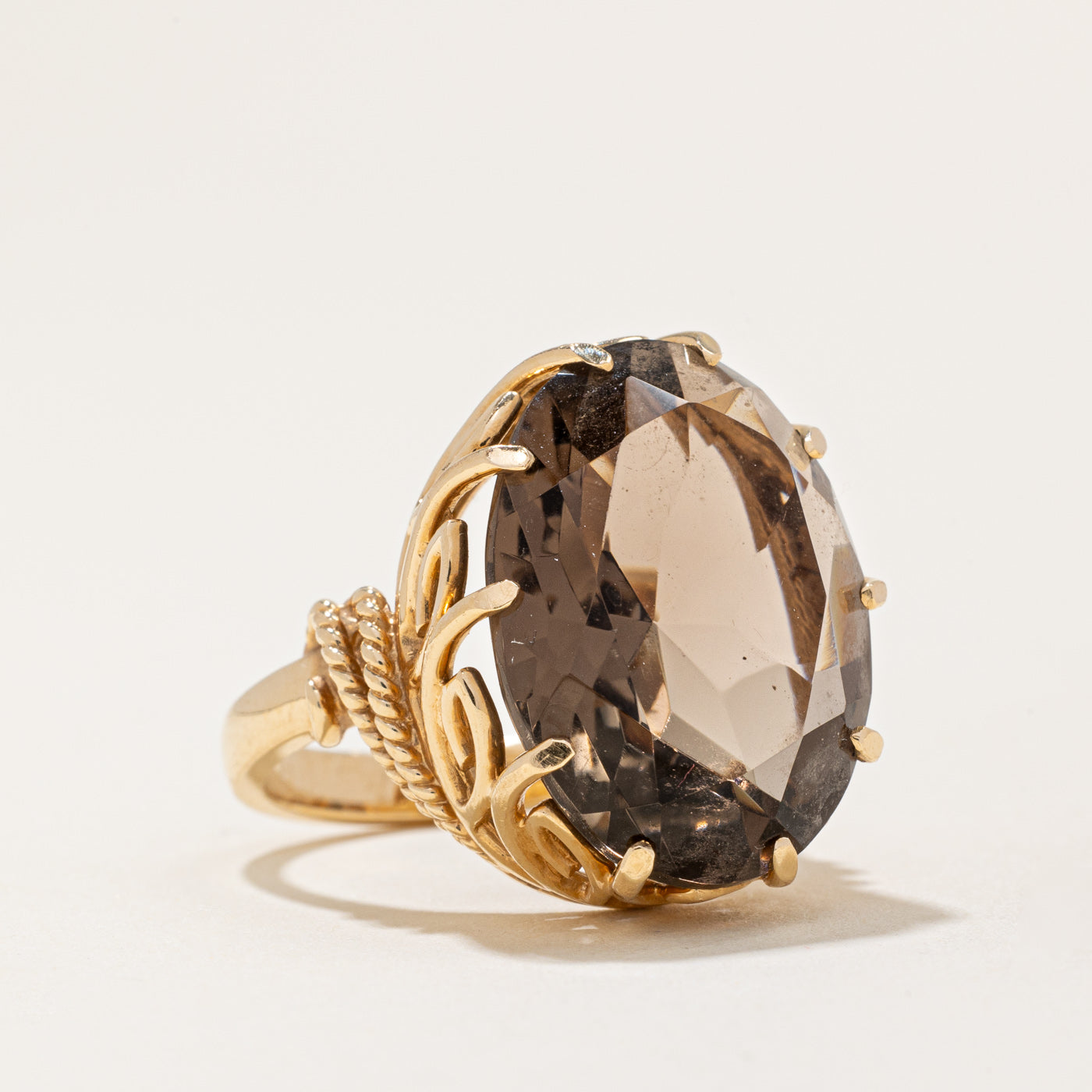 Smoky Quartz Cocktail Ring | 12.96ct | SZ 6.75 |