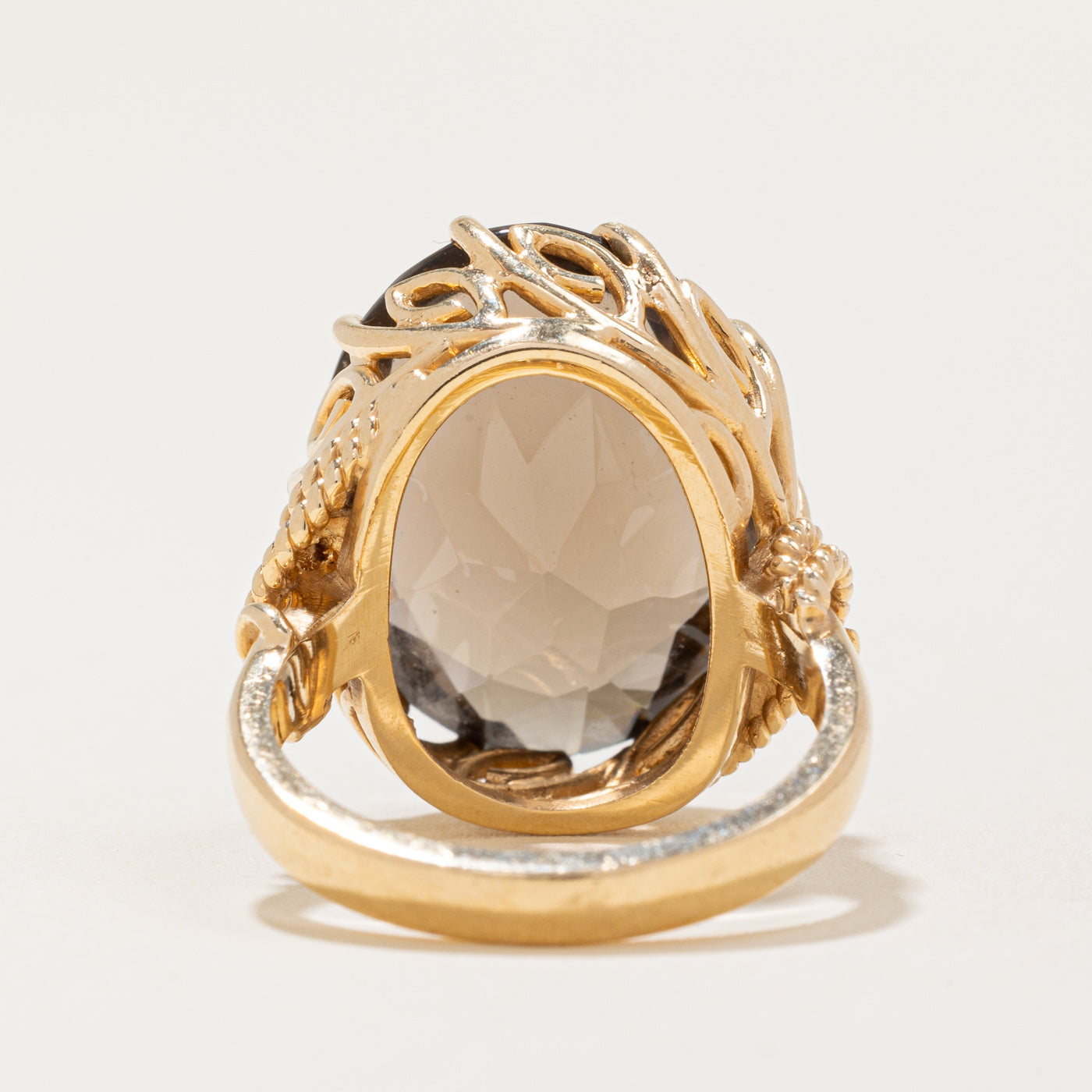 Smoky Quartz Cocktail Ring | 12.96ct | SZ 6.75 |