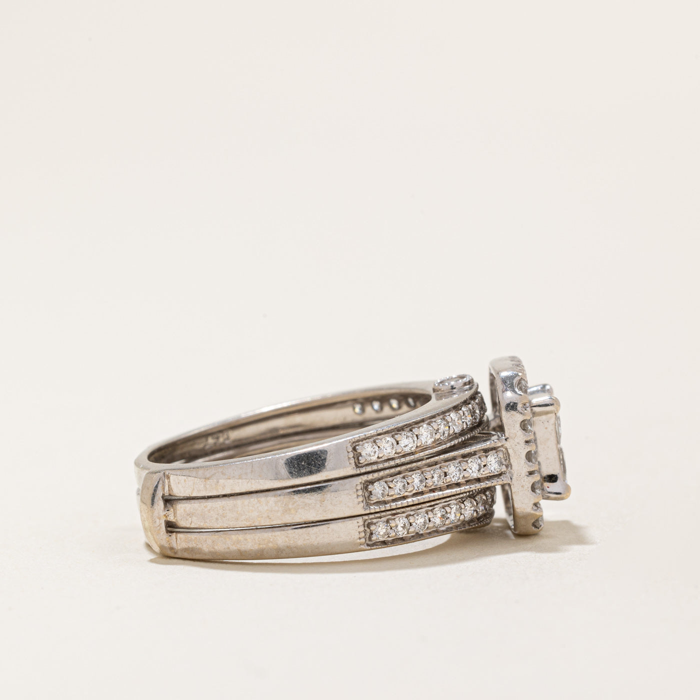 Alliance sertie de diamants | 1,15 ct | Taille 7,75 |