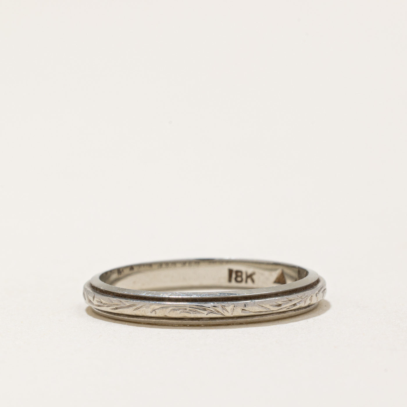 Bague Birks en or blanc 18 carats | Taille 4,75 | 