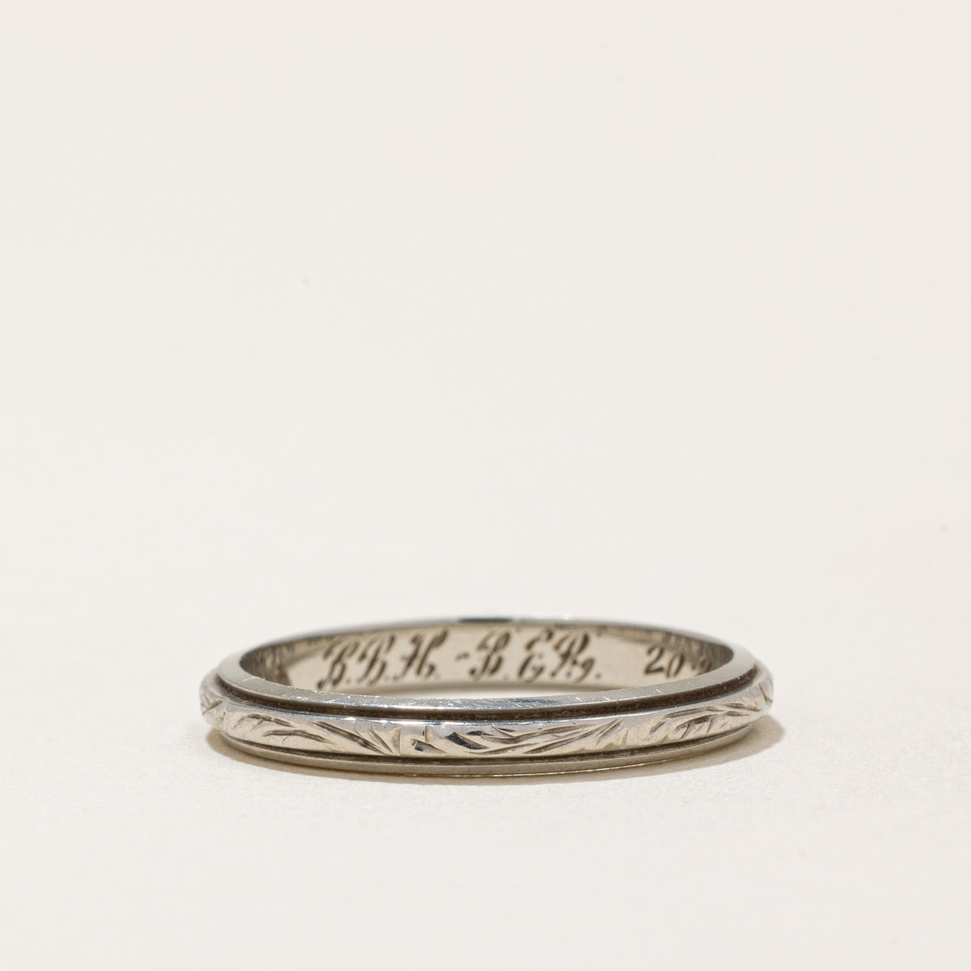 Bague Birks en or blanc 18 carats | Taille 4,75 | 