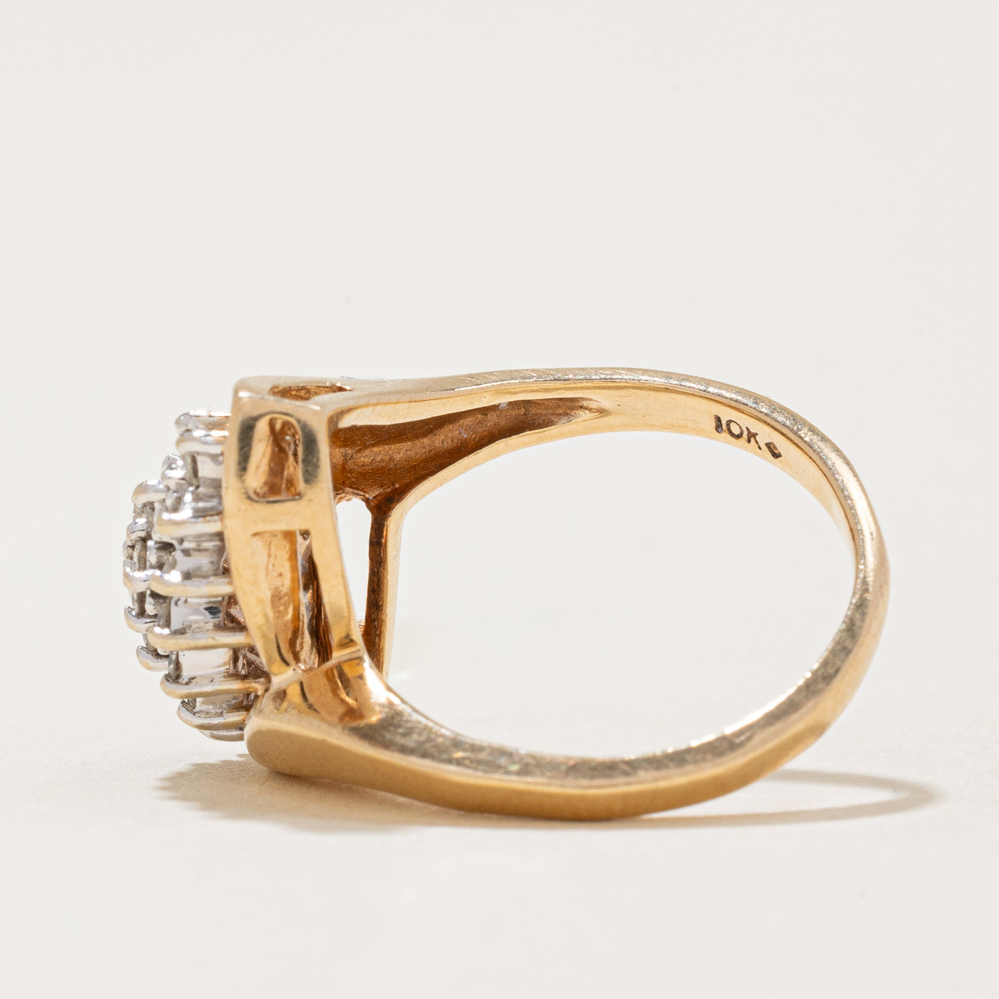 Diamond Cluster Cocktail Ring | 0.22ctw | SZ 4 |