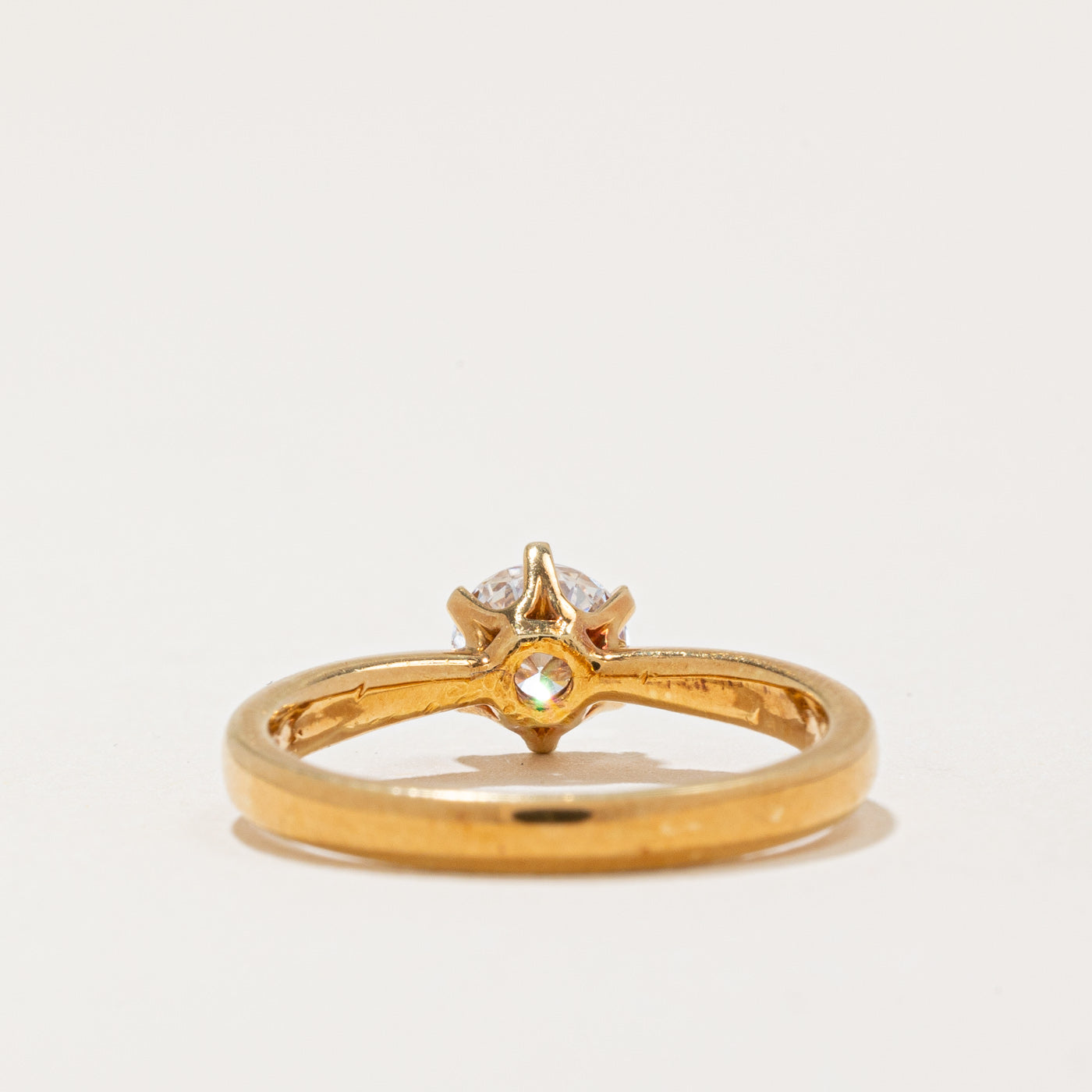 Bague de fiançailles en diamant | 0,55 ct VVS2 F | Taille 5 | 