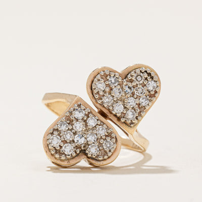 Diamond Twin Heart Ring | 0.40ctw | SZ 5.75 |