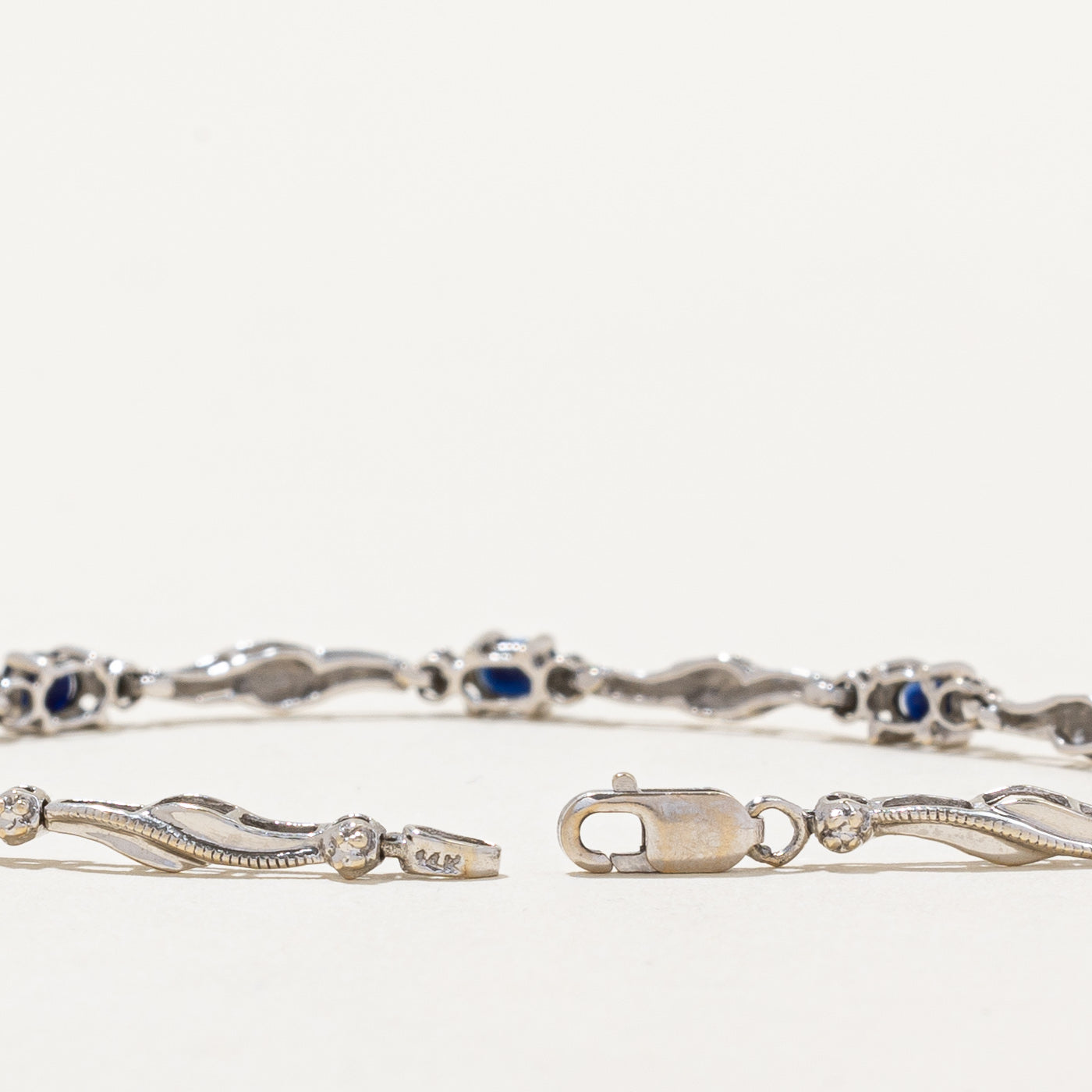 Sapphire & Diamond Bracelet | 1.00ctw, 0.02ctw | 7" |