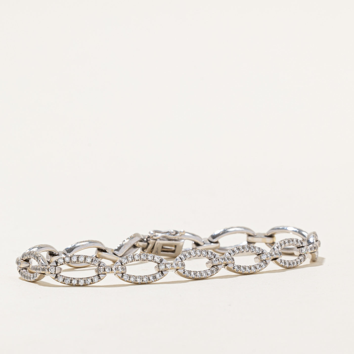 Diamond Oval Link Bracelet | 2.04ctw | 6.5" |