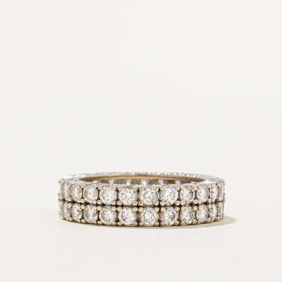 Double Row Diamond Eternity Band | 4.5ctw | SZ 10.25 |