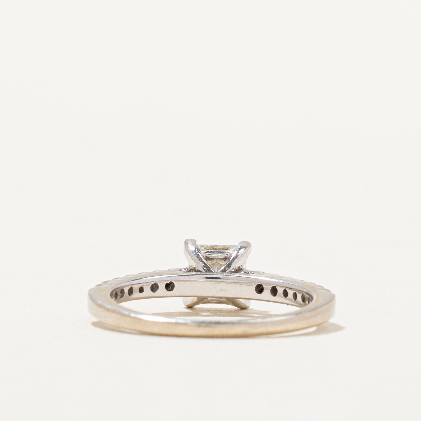 Bague de fiançailles en diamant taille princesse certifiée GIA | 0,92 ct SI1 H | Taille 5,5 | 