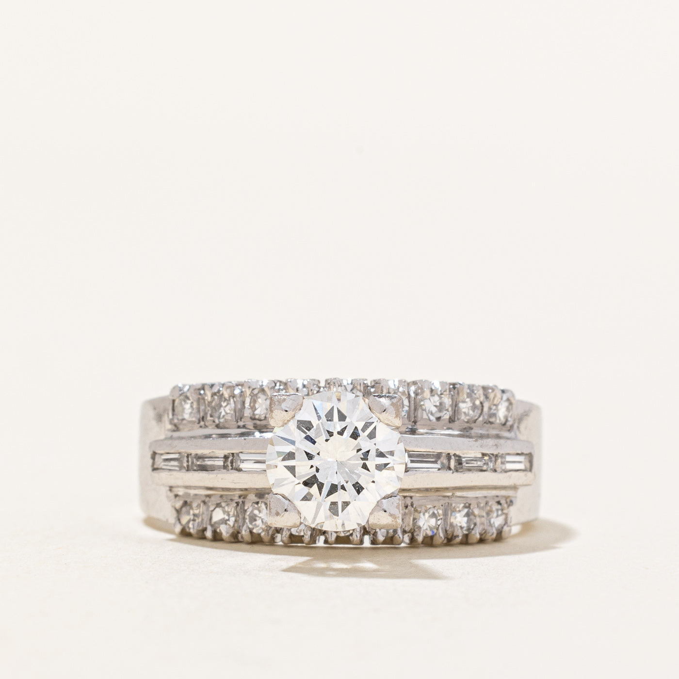 High Set Diamond Engagement Ring | 1.24ctw VS1 G | SZ 7 |