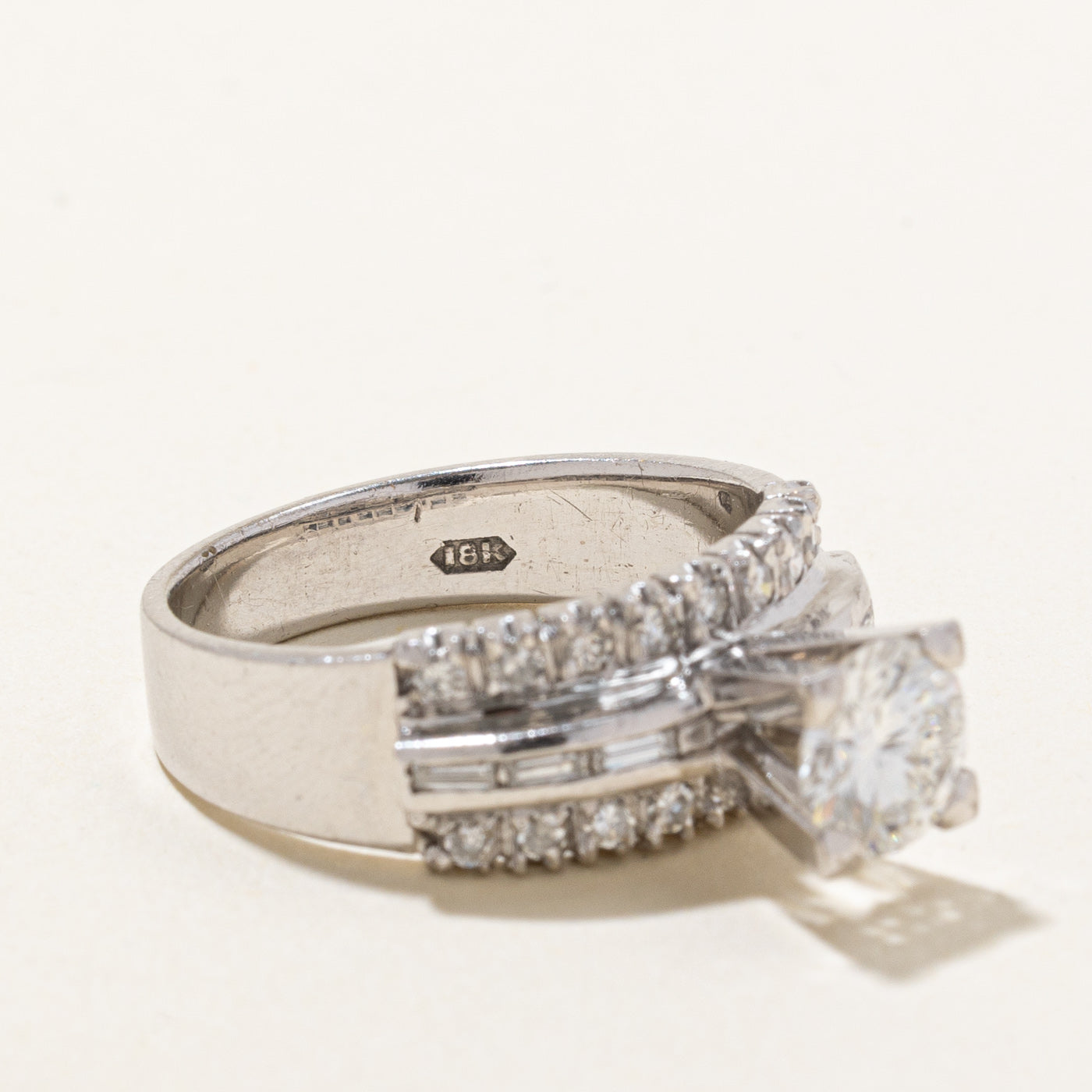 High Set Diamond Engagement Ring | 1.24ctw VS1 G | SZ 7 |