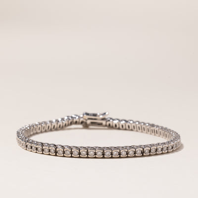 14K White Gold Tennis Bracelet | 1.78ctw I1 G/H | 7